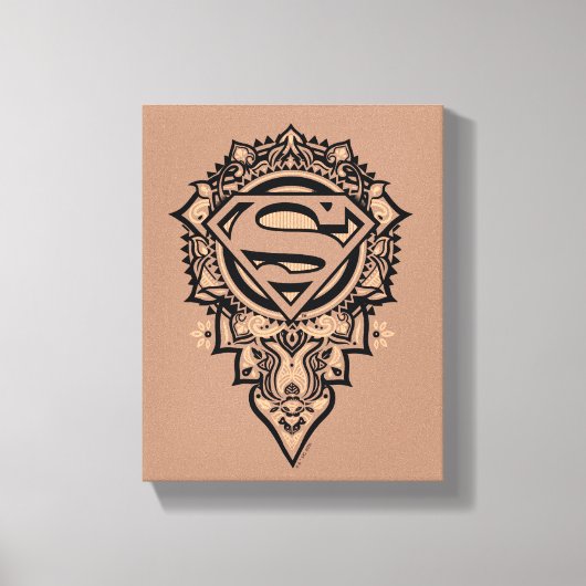 Supergirl Mandala Graphic Canvas Afdruk (Voorkant)