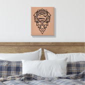 Supergirl Mandala Graphic Canvas Afdruk (Insitu (Slaapkamer))