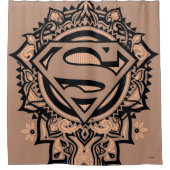 Supergirl Mandala Graphic Douchegordijn (Voorkant)