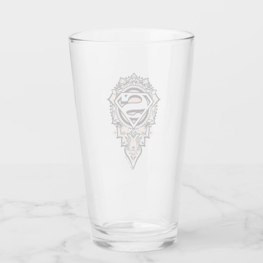 Supergirl Mandala Graphic Glas (Achterkant)
