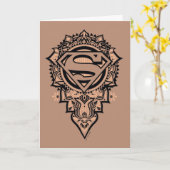 Supergirl Mandala Graphic Kaart (Gele Bloem)