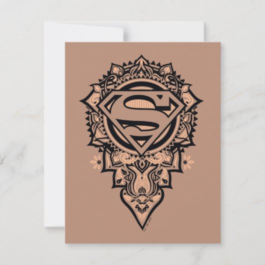 Supergirl Mandala Graphic Notitiekaartje (Voorkant)