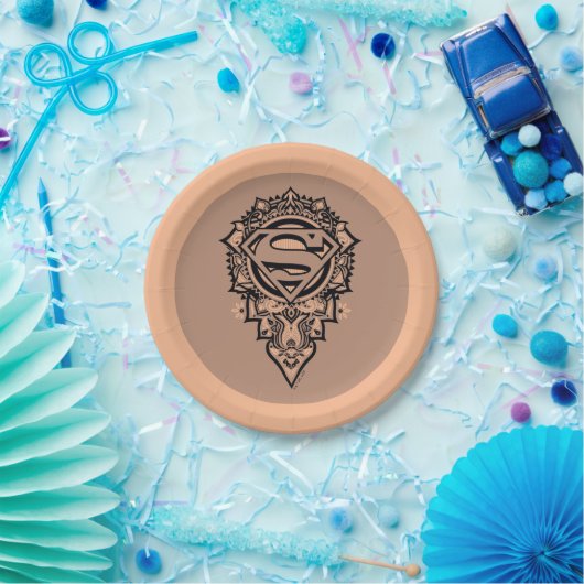 Supergirl Mandala Graphic Papieren Bordje (Feest)