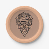 Supergirl Mandala Graphic Papieren Bordje (Voorkant)