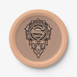 Supergirl Mandala Graphic Papieren Bordje