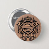 Supergirl Mandala Graphic Ronde Button 5,7 Cm (Voorkant /achterkant)