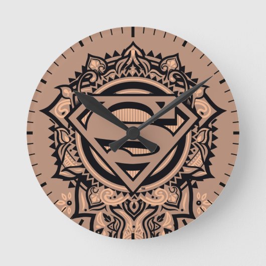 Supergirl Mandala Graphic Ronde Klok (Voorkant)
