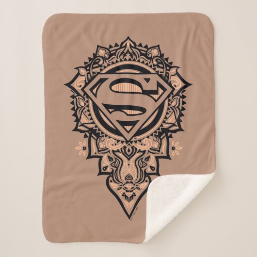 Supergirl Mandala Graphic Sherpa Deken (Voorkant)