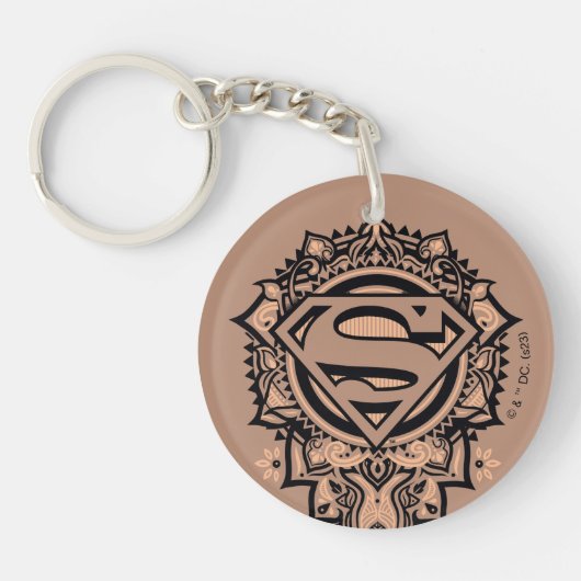 Supergirl Mandala Graphic Sleutelhanger (Voorkant)