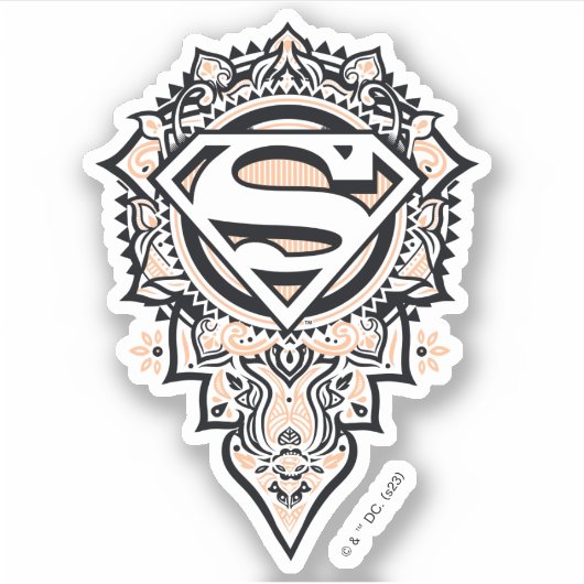 Supergirl Mandala Graphic Sticker (Voorkant)