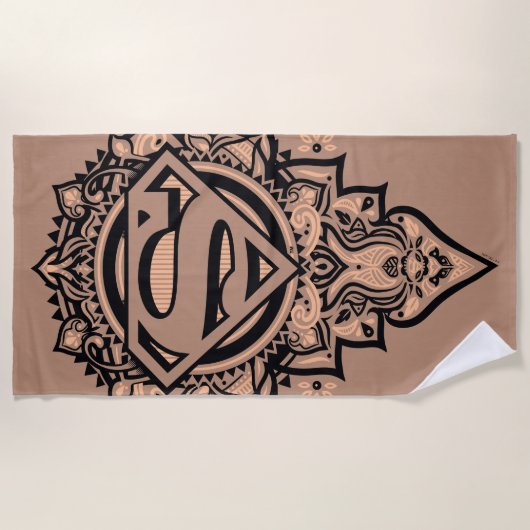 Supergirl Mandala Graphic Strandlaken (Voorkant)