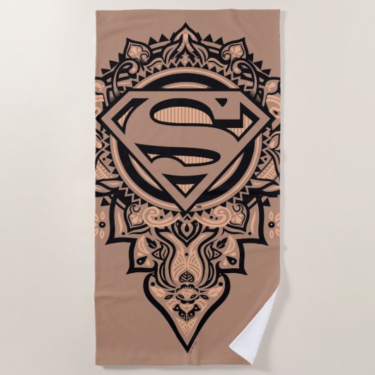 Supergirl Mandala Graphic Strandlaken (Voorkant)