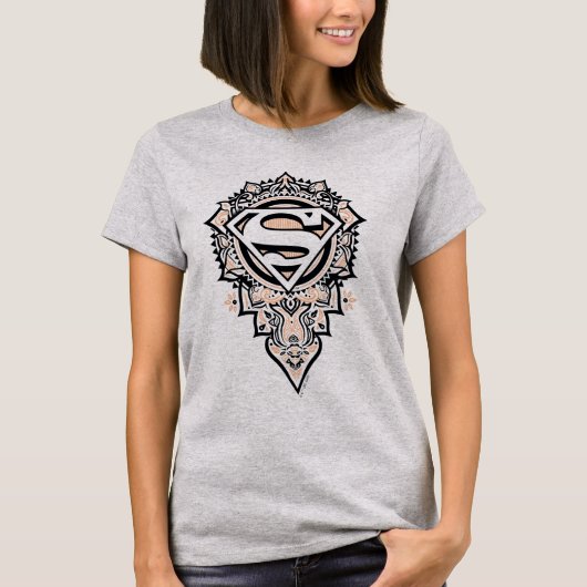 Supergirl Mandala Graphic T-shirt (Voorkant)