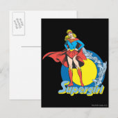 Supergirl met Logo Briefkaart (Voorkant / Achterkant)