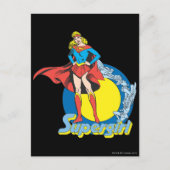 Supergirl met Logo Briefkaart (Voorkant)