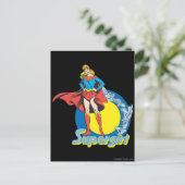 Supergirl met Logo Briefkaart (Staand voorkant)