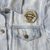 Supergirl Metropolis Ballet Brown Ronde Button 5,7 Cm (In situ)
