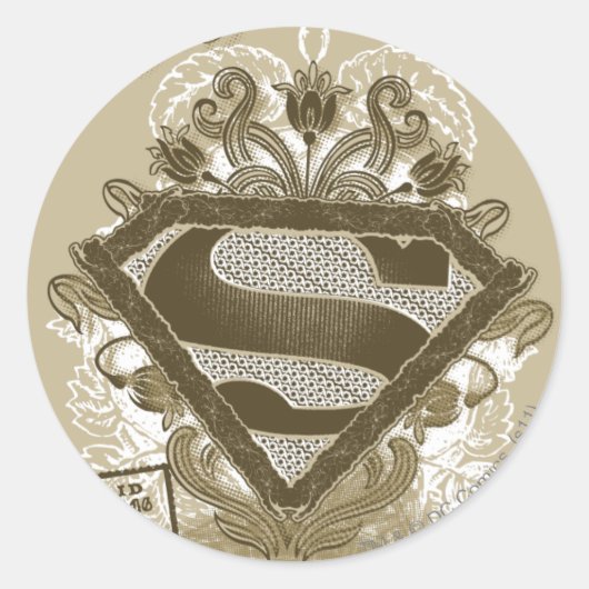 Supergirl Metropolis Ballet Brown Ronde Sticker (Voorkant)
