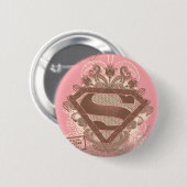 Supergirl Metropolis Ballet Roze Ronde Button 5,7 Cm (Voorkant /achterkant)