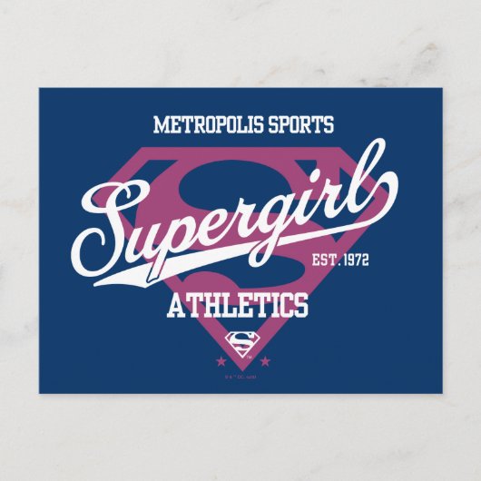 Supergirl Metropolis Sports Athletics Graphic Briefkaart (Voorkant)