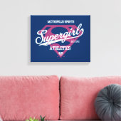 Supergirl Metropolis Sports Athletics Graphic Canvas Afdruk (Insitu (Woonkamer))