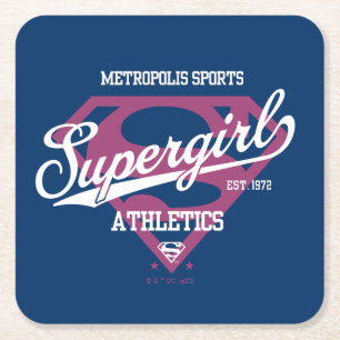 Supergirl Metropolis Sports Athletics Graphic Kartonnen Onderzetters