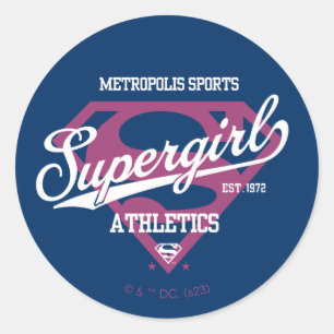 Supergirl Metropolis Sports Athletics Graphic Ronde Sticker