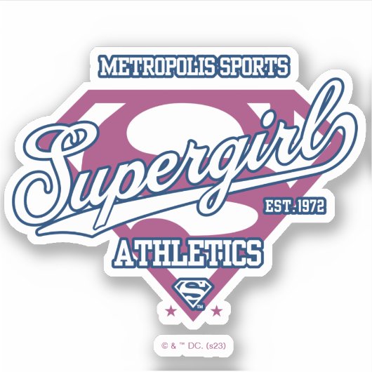 Supergirl Metropolis Sports Athletics Graphic Sticker (Voorkant)