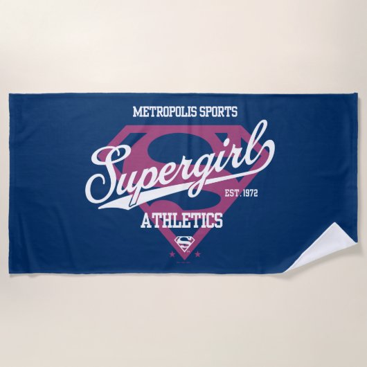Supergirl Metropolis Sports Athletics Graphic Strandlaken (Voorkant)