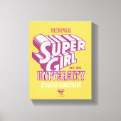 Supergirl Metropolis University Athletics Dept. Canvas Afdruk (Voorkant)
