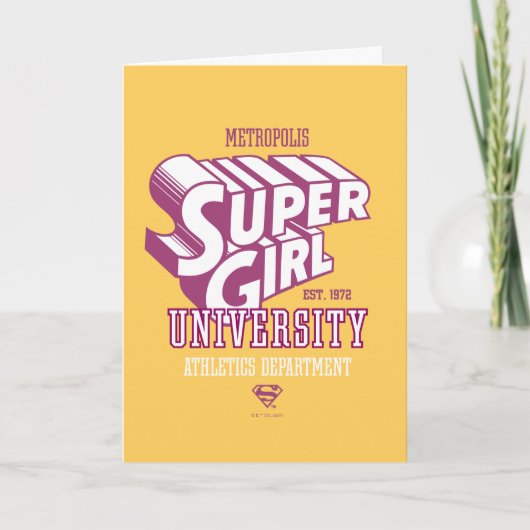 Supergirl Metropolis University Athletics Dept. Kaart (Voorkant)