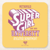 Supergirl Metropolis University Athletics Dept. Kartonnen Onderzetters (Voorkant)