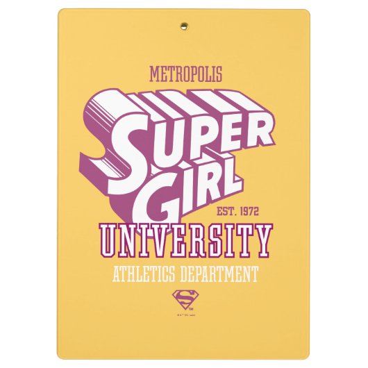 Supergirl Metropolis University Athletics Dept. Klembord (Achterkant)