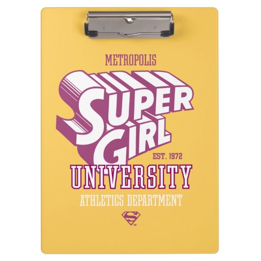Supergirl Metropolis University Athletics Dept. Klembord (Voorkant)
