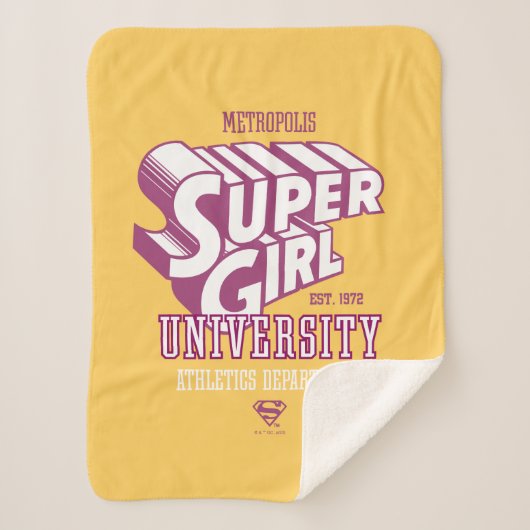 Supergirl Metropolis University Athletics Dept. Sherpa Deken (Voorkant)
