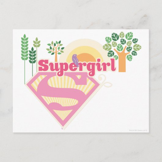 Supergirl Natuur Logo Briefkaart (Voorkant)