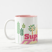 Supergirl Natuur Logo Tweekleurige Koffiemok (Links)