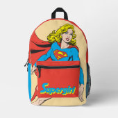Supergirl onderweg bedrukte rugzak (Voorkant)