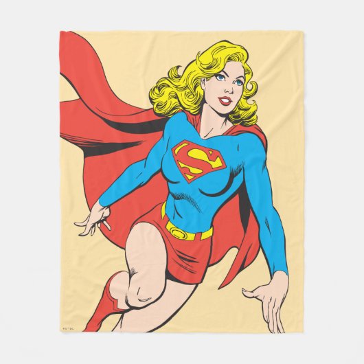 Supergirl onderweg fleece deken (Voorkant)