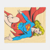 Supergirl onderweg fleece deken (Voorkant (Horizontaal))