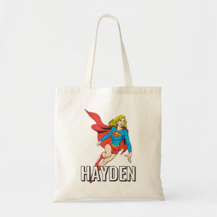 Supergirl onderweg tote bag
