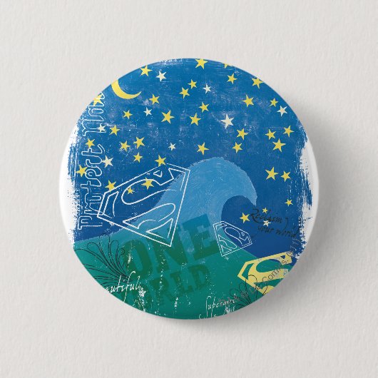 Supergirl One World Ronde Button 5,7 Cm (Voorkant)