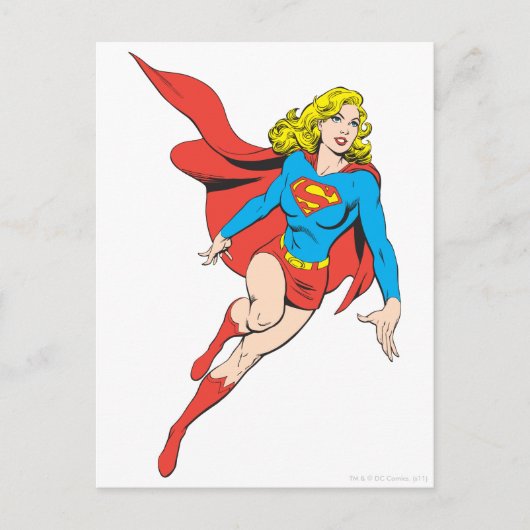 Supergirl op de vlucht briefkaart (Voorkant)