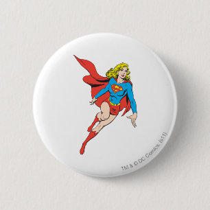 Supergirl op de vlucht ronde button 5,7 cm