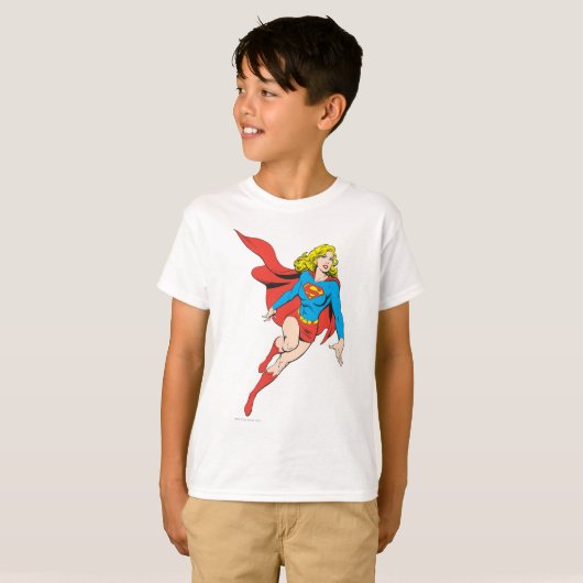 Supergirl op de vlucht t-shirt (Voorkant volledig)