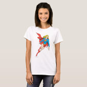 Supergirl op de vlucht t-shirt (Voorkant volledig)