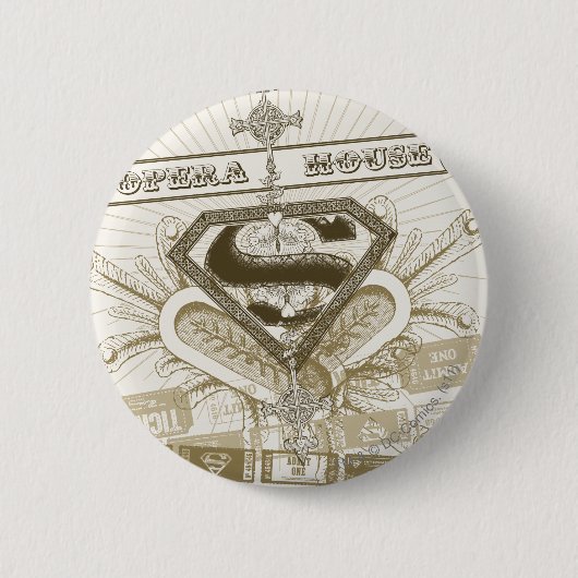 Supergirl Opera House Ronde Button 5,7 Cm (Voorkant)