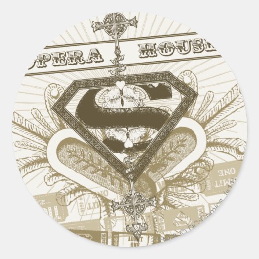 Supergirl Opera House Ronde Sticker (Voorkant)