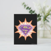 Supergirl Oranje Starburst Briefkaart (Staand voorkant)