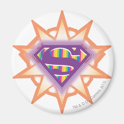 Supergirl Oranje Starburst Magneet (Voorkant)